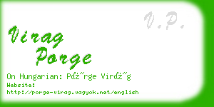 virag porge business card